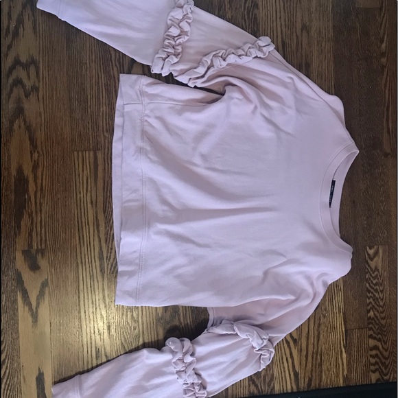 Pink Sweatshirt with Ruffles - Picture 1 of 6